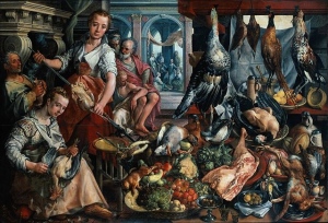 'Well-stocked kitchen' Joachim Beuckelaer (1566)